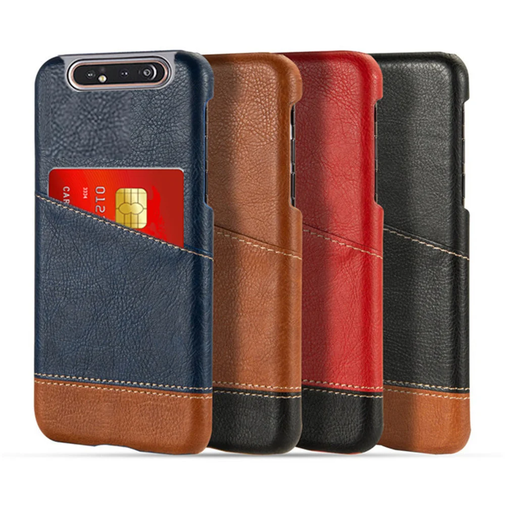 Luxury Case For Samsung Galaxy A80 Case Mixed Splice PU Leather Credit Card Holder Cover For Samsung Galaxy A80 A 80 SM-A805F/DS