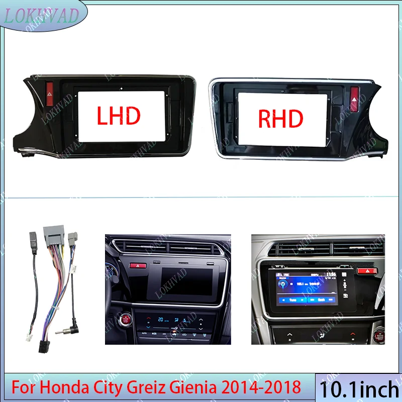 10 Inch Car Frame Fascia Adapter For Honda City Greiz Gienia 2014-2018 Android Radio Dash Fitting Panel Kit