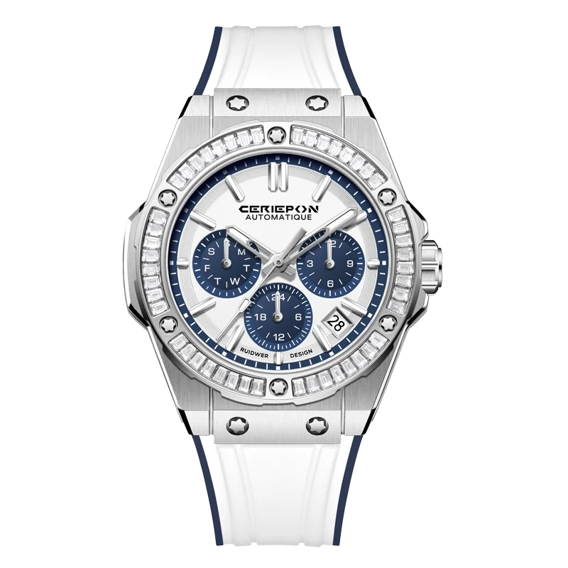 นาฬิกาข้อมือผู้หญิงแบรนด์ดัง ระบบอัตโนมัติ ดีไซน์ Pagani นาฬิกาจักรกลสำหรับผู้หญิง กระจกแซฟไฟร์ Reloj Homber