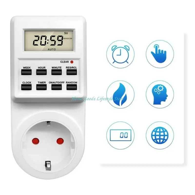 E74E Remote Controlled Plug With Builtin Timer&Mini Display For Efficient Energy Use