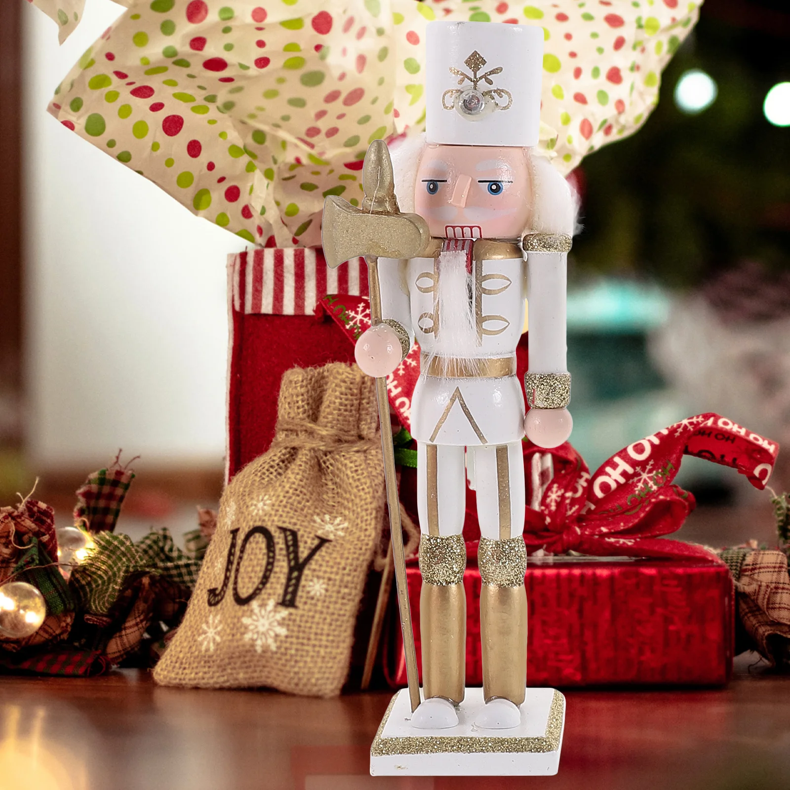 

4Pcs Christmas Nutcracker Figure Wood Craft Xmas Tabletop Decor Holiday Gift Ornament Wooden Nutcracker Soldier