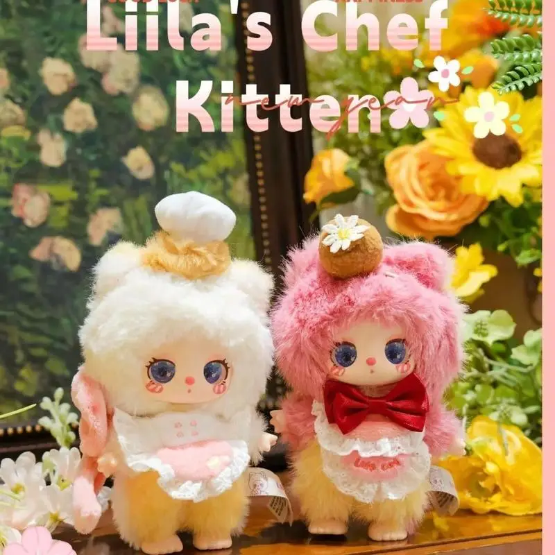 Genuíno Liila Luck Cat V4 Série Chef Gatinho Vinil Caixa Cega Figura de Ação Mistério Presente Brinquedo Decoração