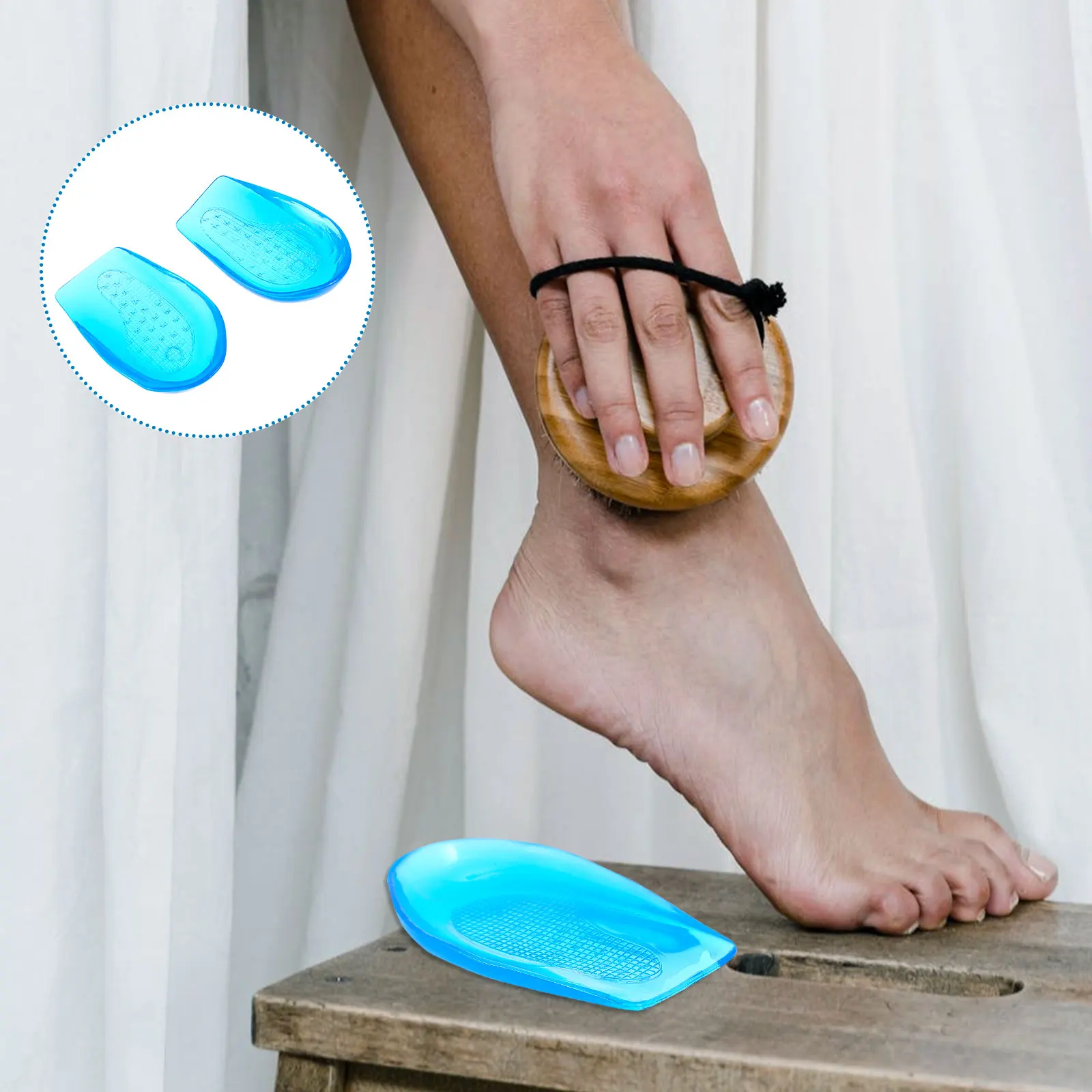 

Silicone Heel Pad Practical Cups Orthotic Pads Support Seat Gel Foor Cushion Silica Insert