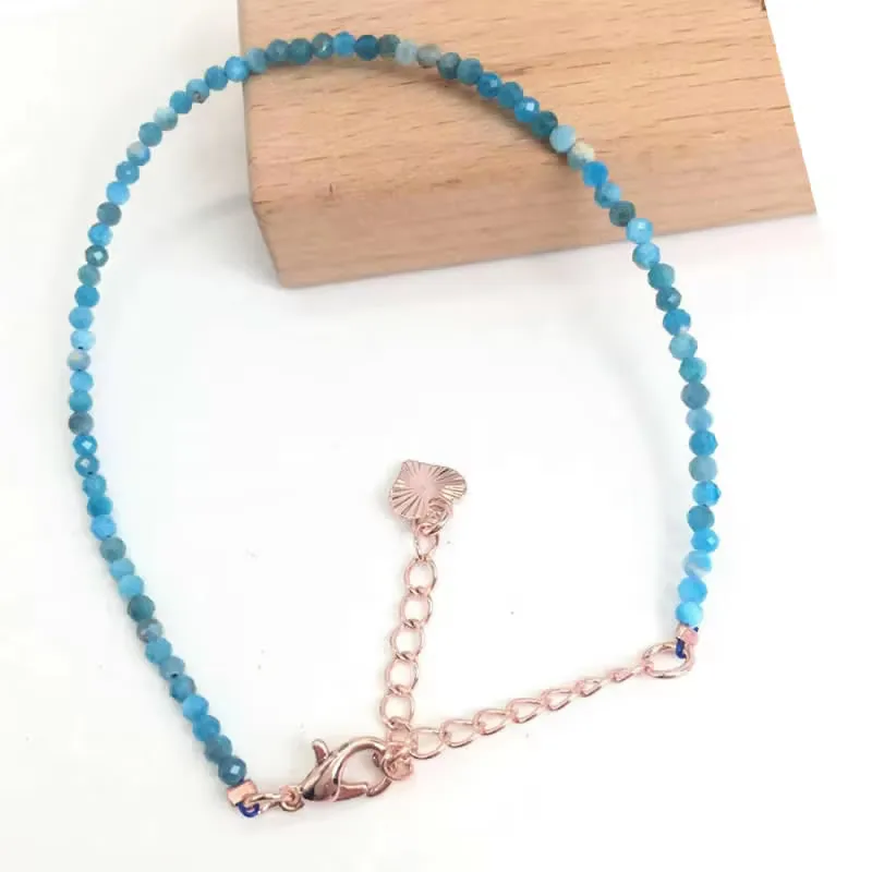 Natural Stone Beads Necklace & Bangle Bracelet Set, Luxury