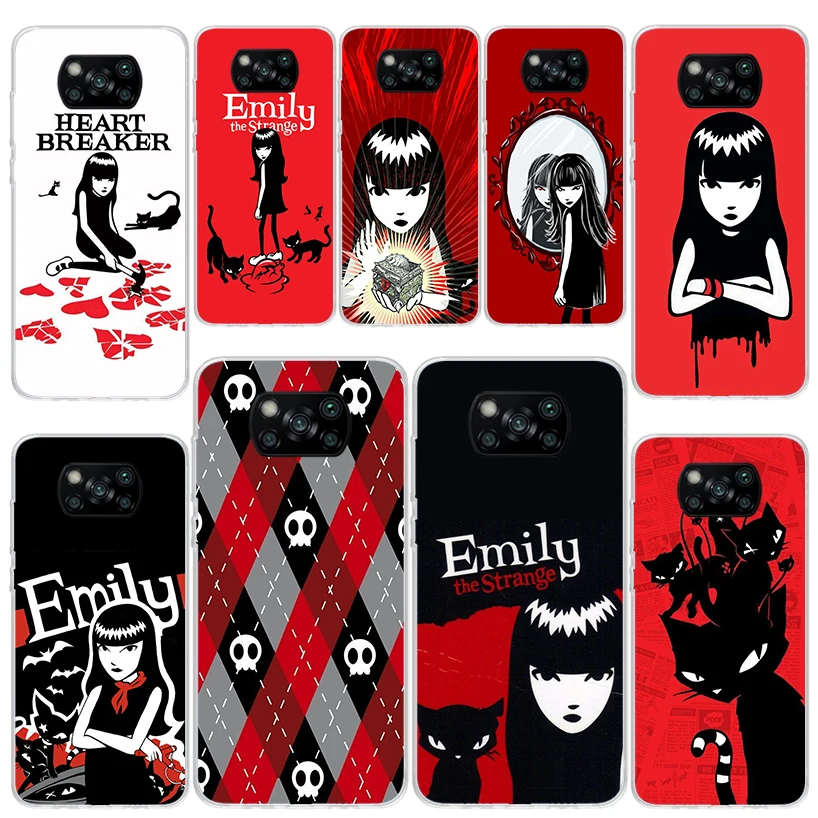 Comics Emily The Strange Soft Silicone Phone Case For Xiaomi Poco X3 NFC X4 GT X5 X6 F6 F5 Pro F4 F3 F2 F1 M5S M4 M3 M2 5G Cover