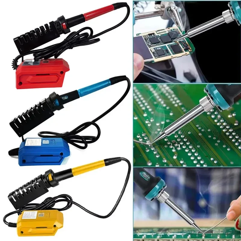 

60W Digital Electric Soldering Iron For Makita/Milwaukee/Dewalt 18-20V Battery 300-510 ℃ Temperature Adjustable Rapid Heating
