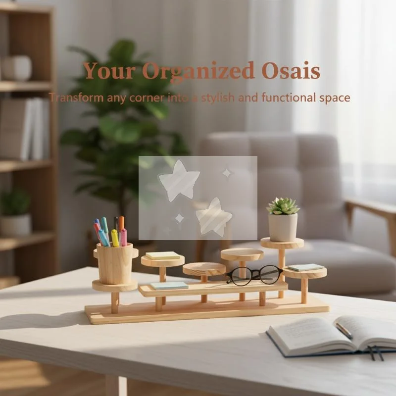 

Wooden Multi-tiered Coffee Cup Aromatherapy Perfume Figurine Display Stand Jewelry Storage Rack