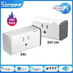 SONOFF S31/S31 Lite WiFi Smart Plug US Smart Socket With Timing Function ewelink APP Control Supports Alexa Google Home IFTTT