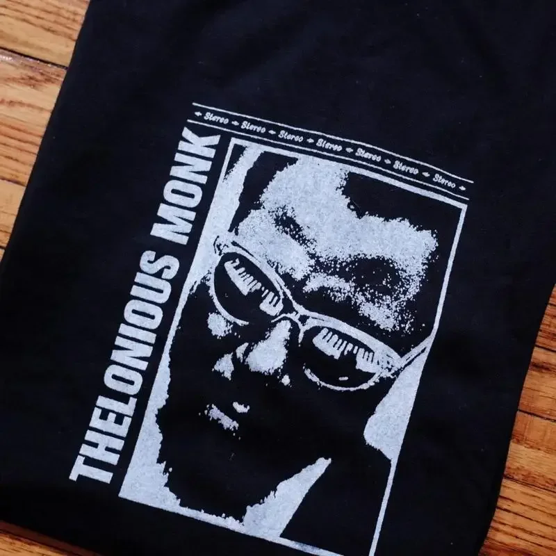 Vintage Thelonious Monk Jazz Black T Shirt Davis Coltrane Mingus Blue Note