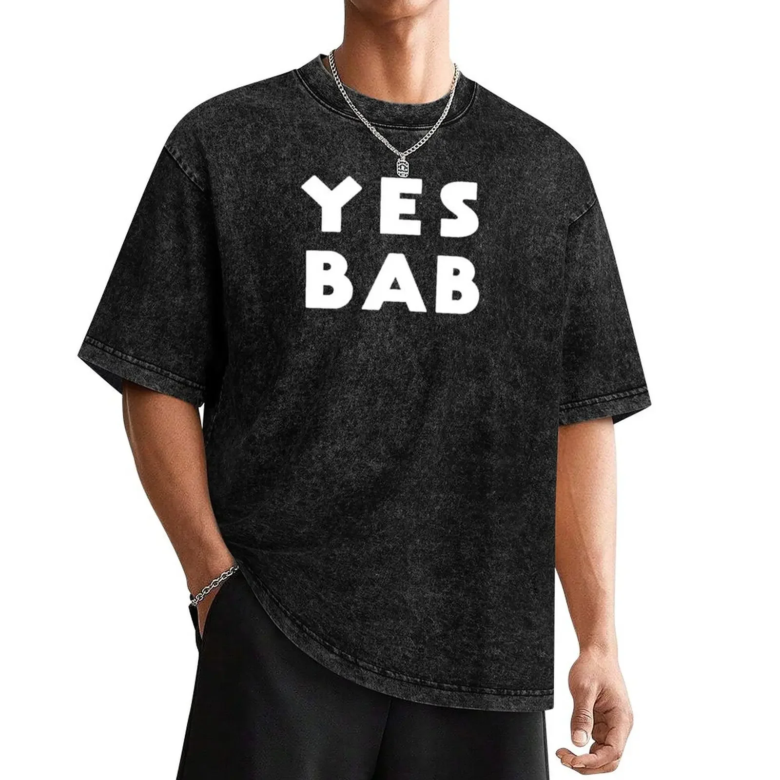 

YES BAB T-Shirt aesthetic clothes plus size clothes cheap stuff man clothes t shirts for men