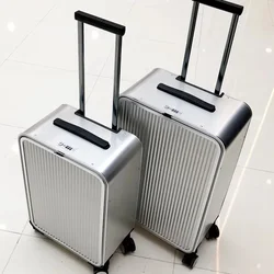 Vnelstyle-Bagages à roulettes de voyage tout en aluminium, nouvelle mode de luxe, costume spinner, chariot à main, 16 