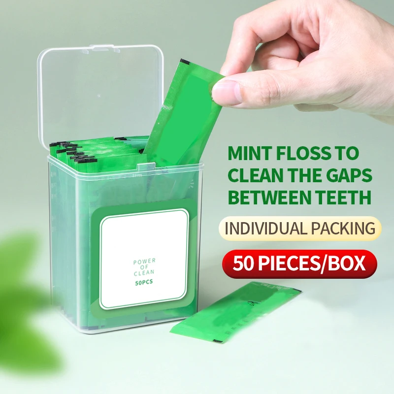 

Mint floss - single independent packaging - personal oral care tool