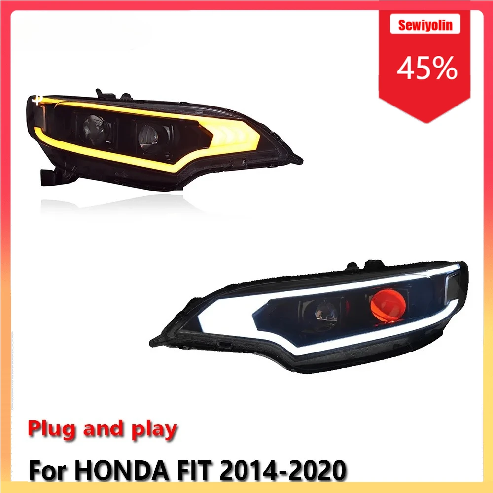 

Car LED Headlight Automobile Parts For HONDA FIT 2014-2020 Fog DRL Brake Turn Signal Lamp Plug and Play