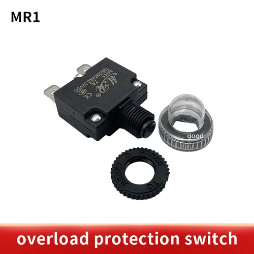 Imagen 2 del producto Disyuntor + cubierta impermeable 3A,4A,5A,6A,7A,8A,10A,15A,18A,20A,25A,30A interruptor térmico protector de sobrecarga botón