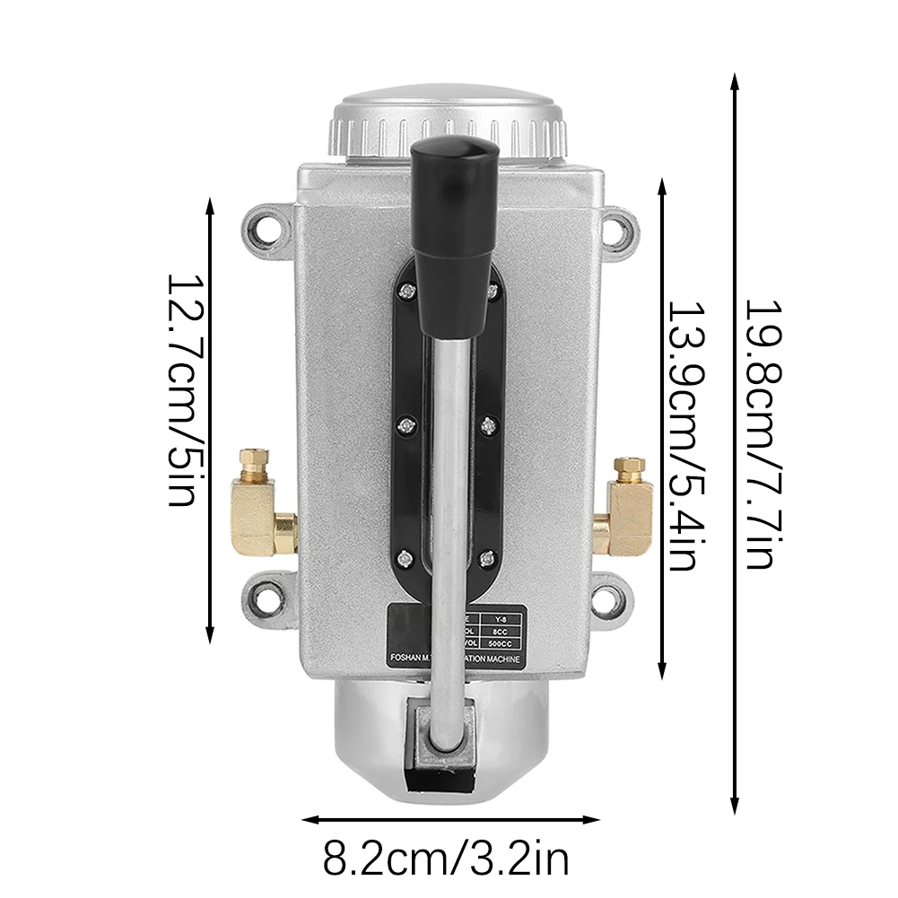 Manual Punching Lubrication Oiler Pump CNC Milling Machine Double Outlet Lathe Punching Machine Cutting Oil Pump Milling Machine