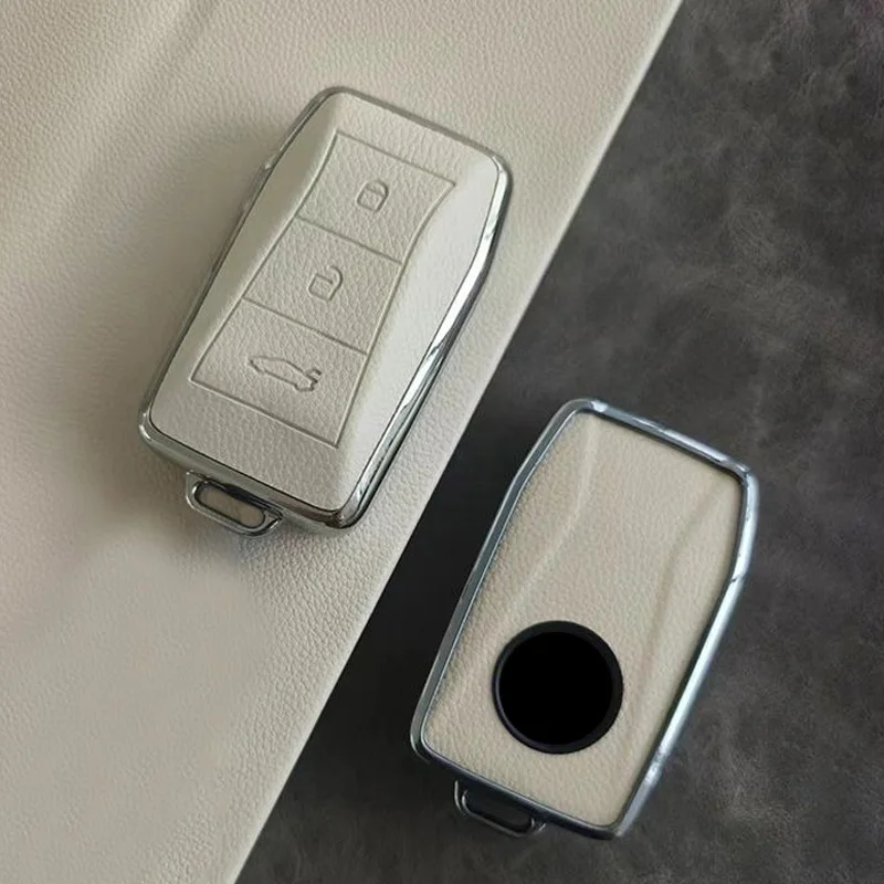 Car Key Case for Lotus Emira 3 Buttons Remote Protection Guard Cover Shell Keychain Housing Ring Holder Fob Interior Accessories