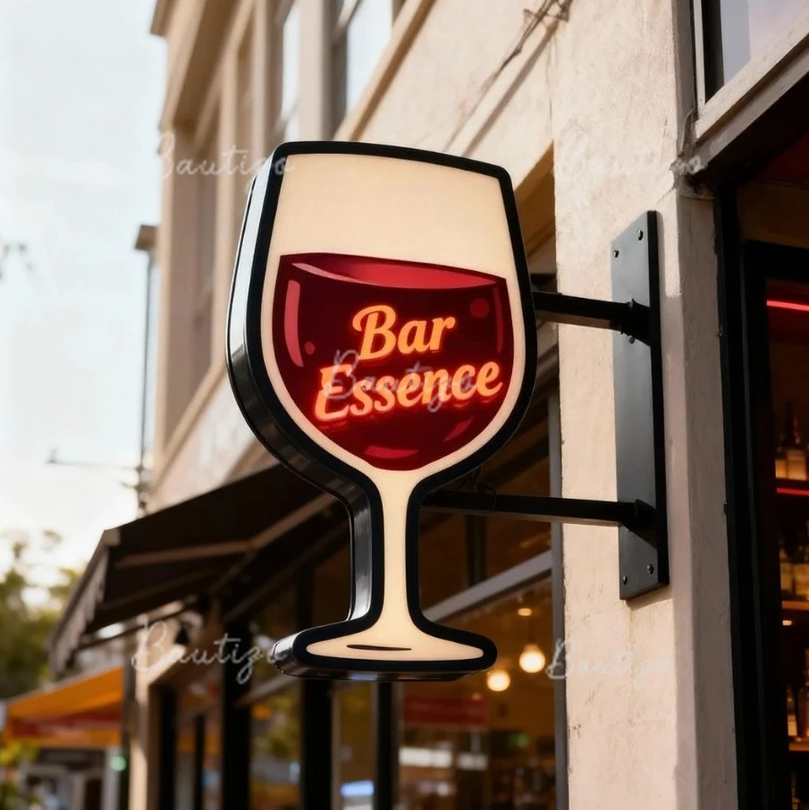 Custom LED Lightbox Sign Illuminated Business Advertising Double-sided Lightbox Signage Double Sided Outdoor Bar Light Box