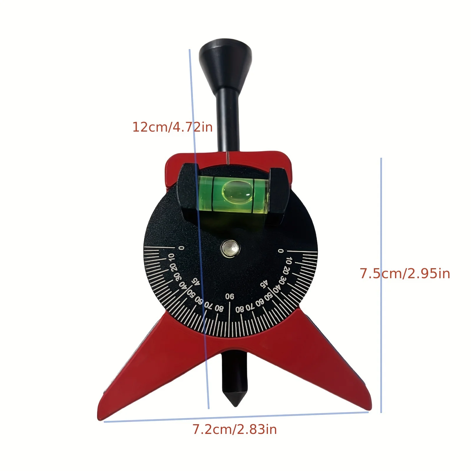 Pipe Center Finder Pipefitter Tools w/Magnetic Centering Head Pipe Fitting Tools w/Adjustable Dial Bubble Protractor