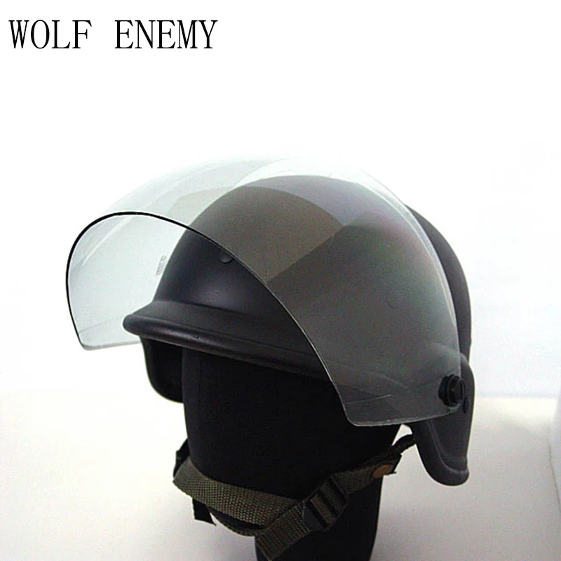 2 colori Airsoft Tactical M88 casco da tiro classico protettivo PASGT casco nero/OD con visiera trasparente