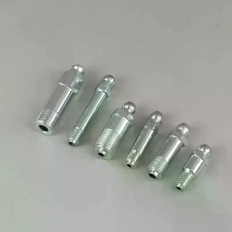 5Pcs Lengthened Grease Nipple Special Zerk M6 M8 M10 Metric Head Connector Straight Type