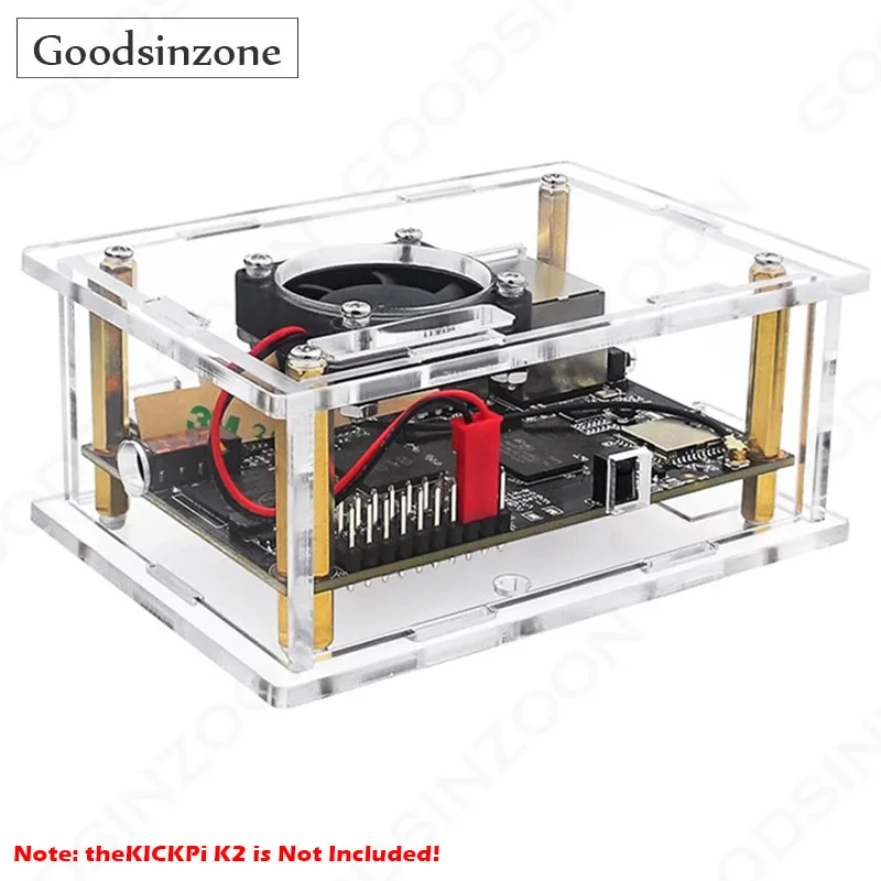 

2IN1 Kit KICKPi K2B Case with Fan Set, Mute Fan Cooler + Protective Shell set for KICKPi K2B