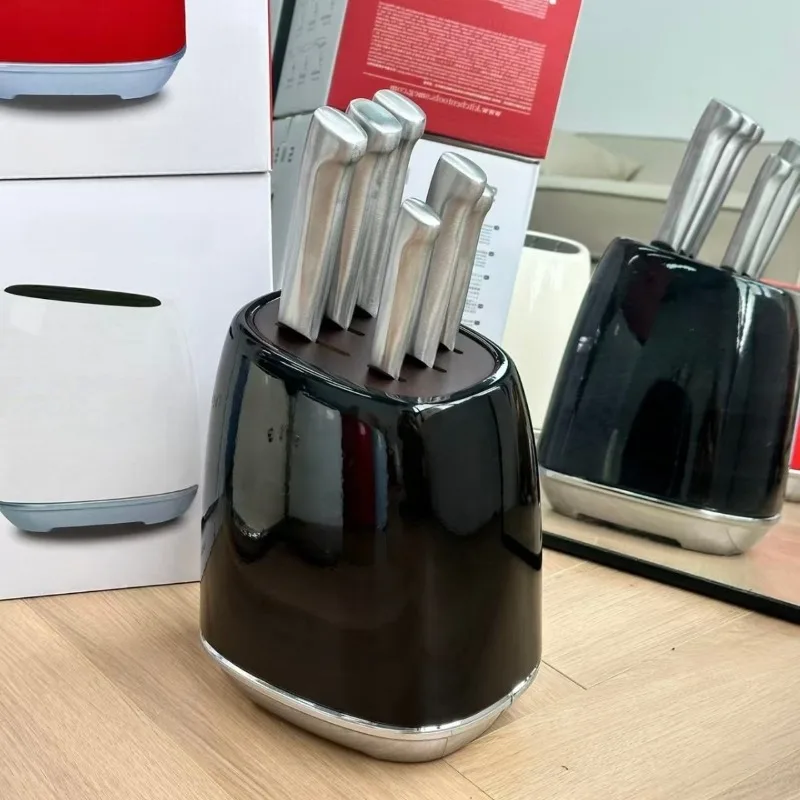 

High Quality Personalized Stainless Steel Knife Block Chef Knives Holder Kitchen Storage Rack Custom Utensil Organizer Stand
