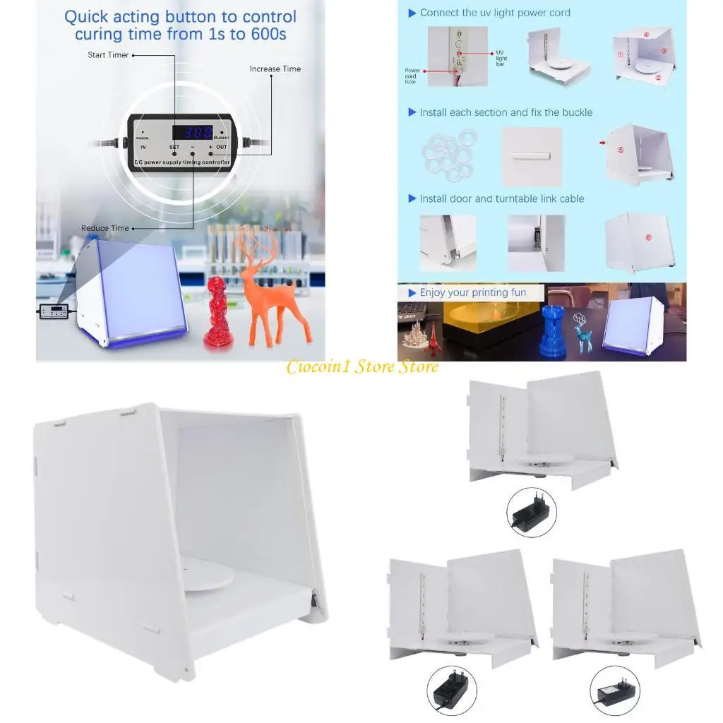

A3PC UV -смоля Creaming Light Box Модель -смолы с поворотным столом для управления временем