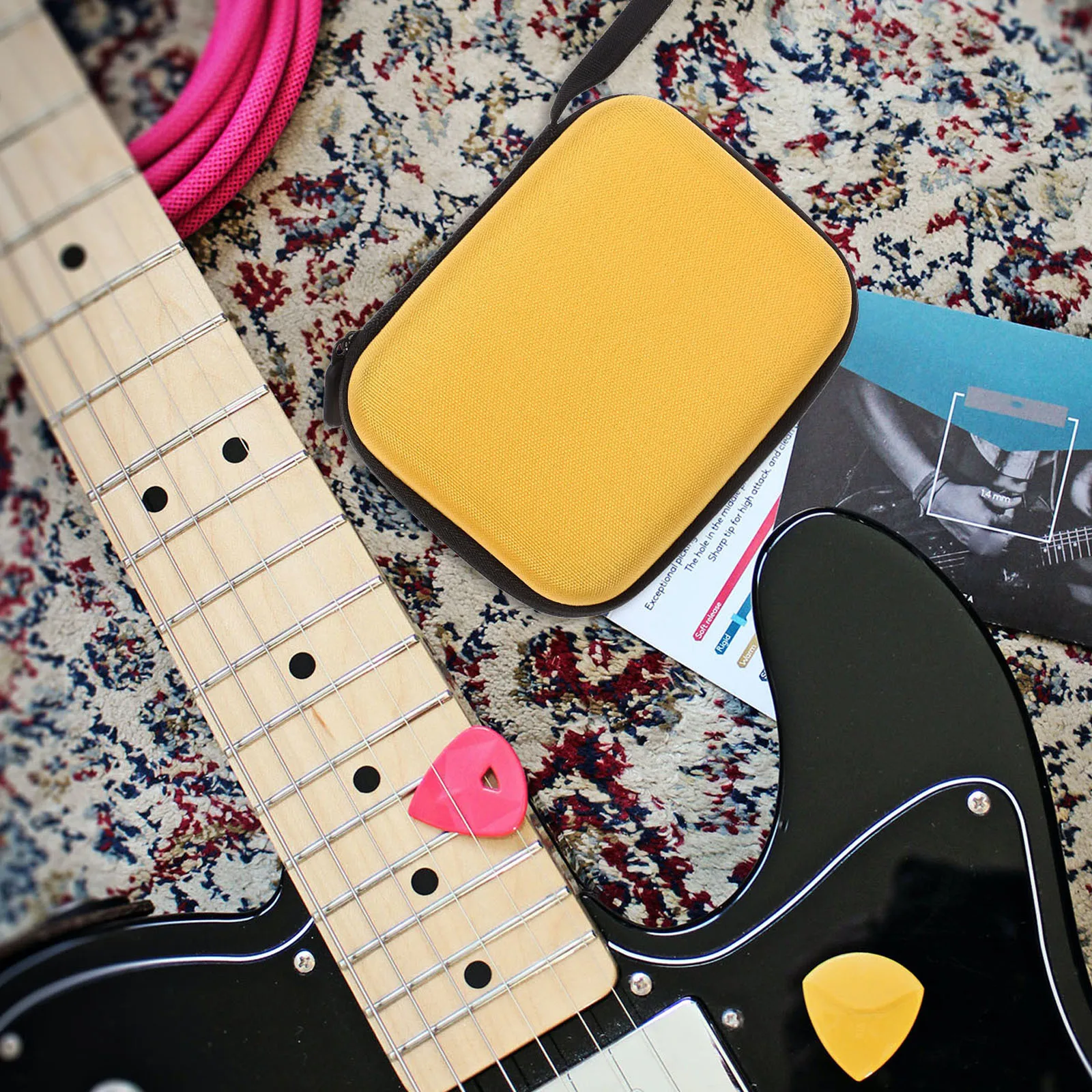 

Pick Storage Bag Eva Organizer Compact For Acoustic Electric Guitar Picks Carrying Case Guitar Picks Container