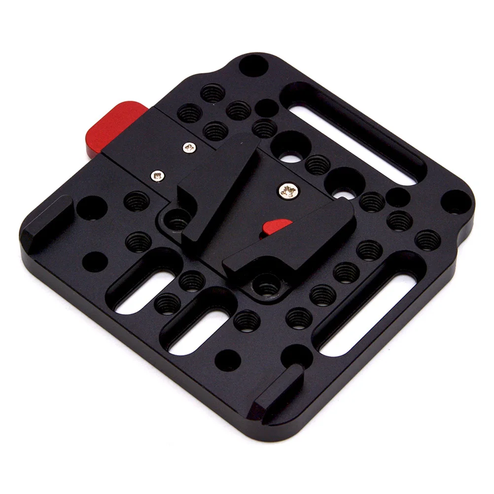 

Quick Release Plate Aluminum Alloy Push Button Compatible with V-Mount Video Cage Adapter Qr Plate