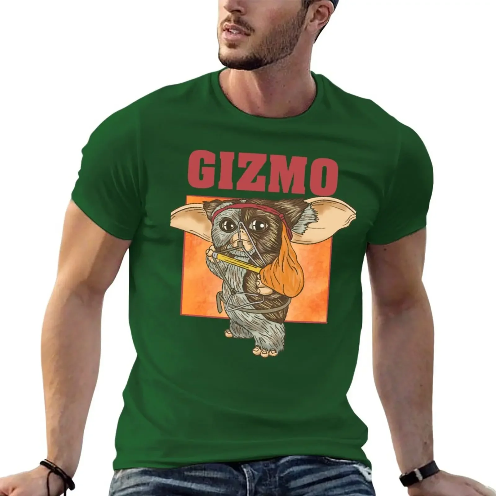 streetwear fashion vintage Gizmo Rambo oversized t shirts quick-drying t heavyweight quick drying t-shirt mens clothes Summer
