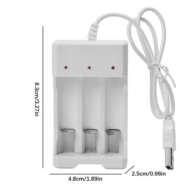Universal USB charger Output 3 Slot Battery Charger Adapter For AA / AAA Battery Rechargeable Charge Battery Charging Tools