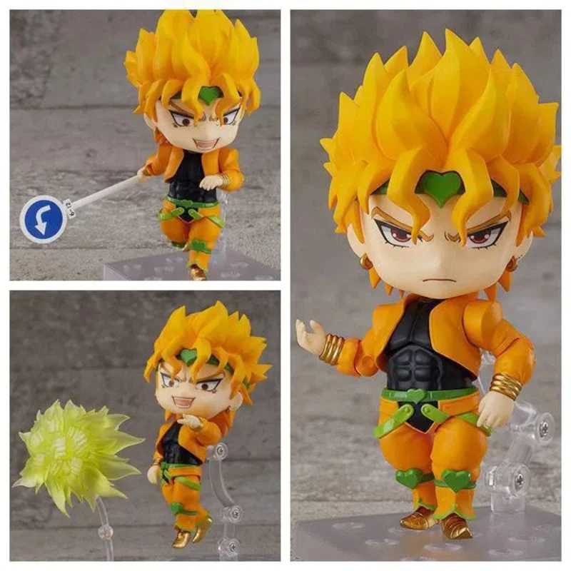 New 10CM Anime JoJo's Bizarre Adventure Dio Brando Q Version Joint replaceable Action Figures PVC Model Desk Decor Toy Gifts