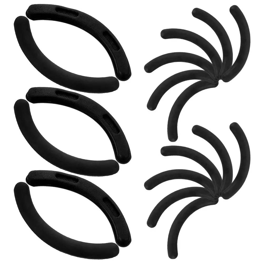 

48pcs Eyelash Refill Strip Soft Rubber Replacement Black Universal Silicone Eyelash Cur Pad Pack Pads Longlasting