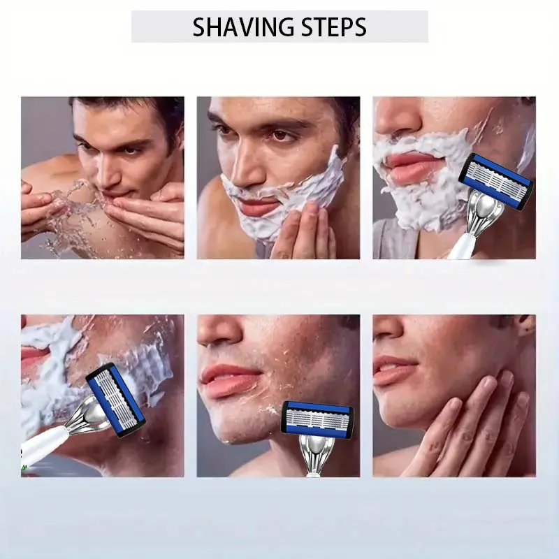 شفرات حلاقة رجالية عالية الجودة ذات شفرات حادة ومقابض مضادة للانزلاق هي أساسيات حلاقة لا غنى عنها للرجال #4