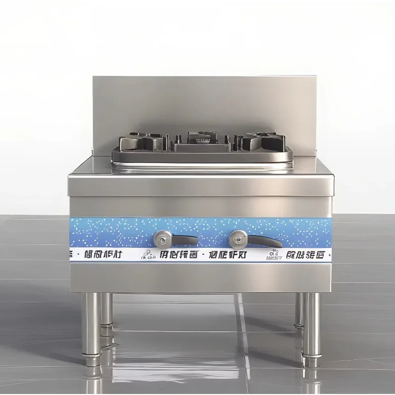 

Одноконфорочная коммерческая газовая плита-вок из нержавеющей стали с низкой конфоркой для супов, с нижней полкой, метод нагрева топливом