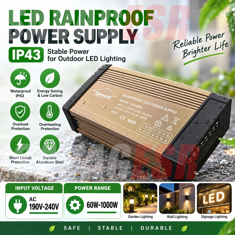 DC12V/24V Switching Power Supply AC190V-220V Transformer 100W 200W 300W 400W 500W 600W 800W1000W Outdoor Waterproof Power Supply