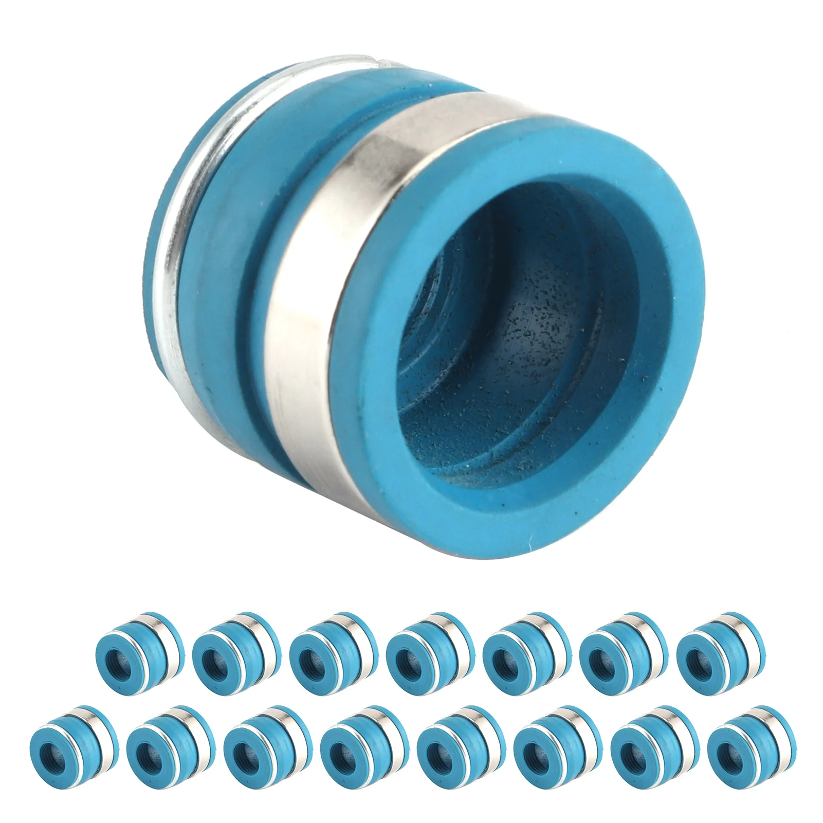 16pcs Valve Stem Oil Seals Set Fluororubber Excellent Sealing Parts Fit For GM SBC V8 Engine