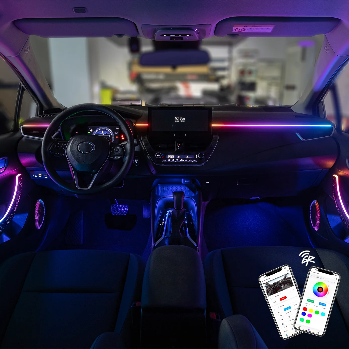 

Новые светодиодные RGB-подсветки салона Toyota Corolla (модификация для улучшения интерьера)