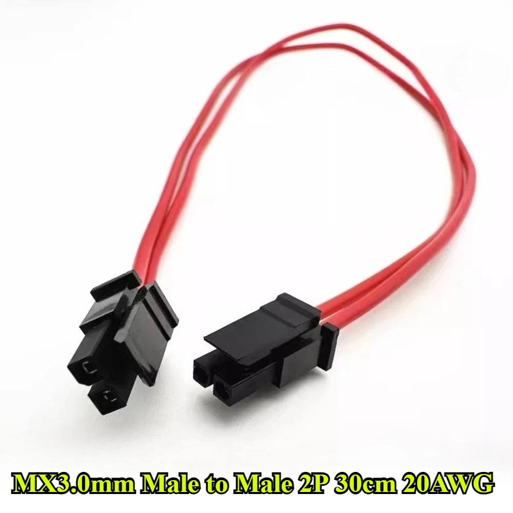 MX3.0mm Double head Male to Male Pitch 3.0mm MX3.0 43025 Single Row Small 5557 2P/3P/4P/5P/6P Length 30cm 20AWG Electronic Wire