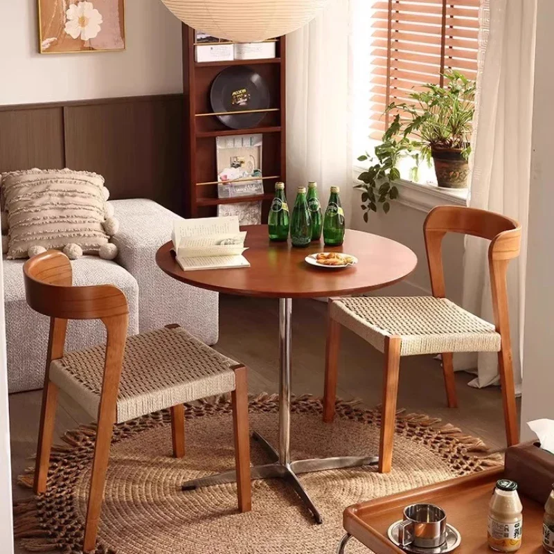 تصميم كرسي خشبي لتناول الطعام مقهى الشمال كراسي الروطان الداخلية الألعاب بار مكتب مريح Krzeslo Do Jadalni أثاث الحدائق #4