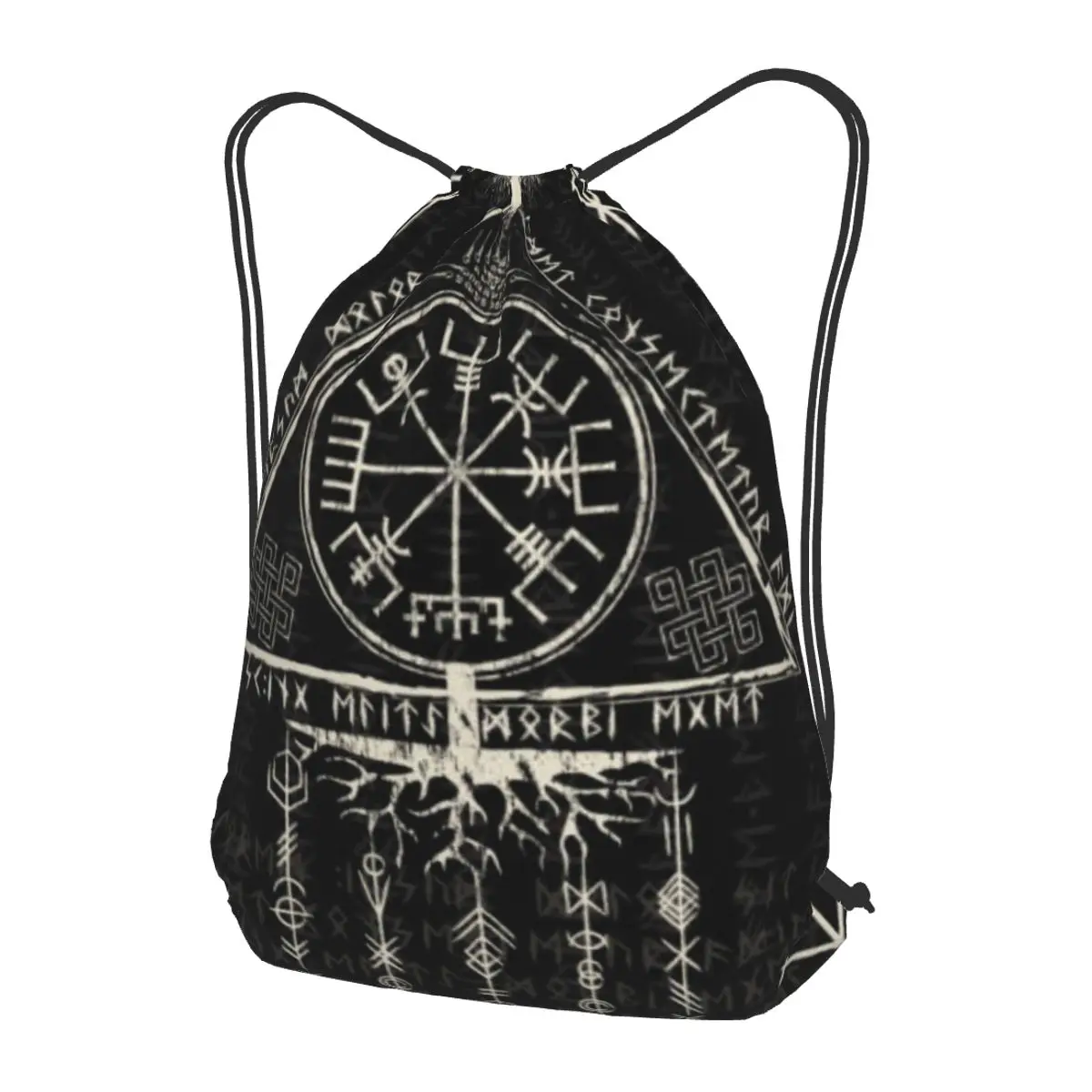 

Viking Rune Triangle Design And Norse Symbols 13 Backpacks Multi-function Drawstring Bags Sports Bag Book Bags for Travel
