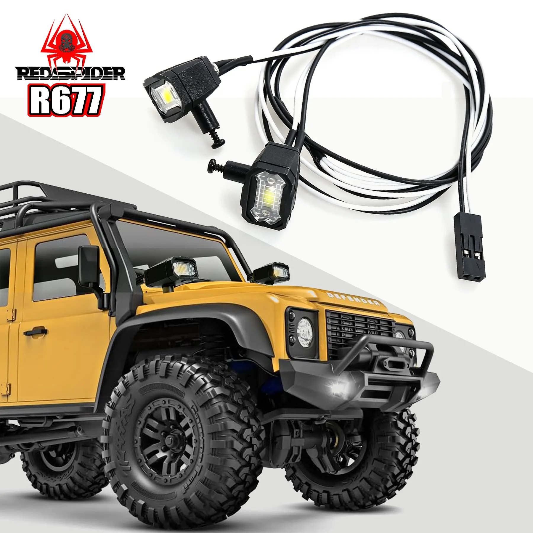 RS Red Spider 1/10 climbing vehicle TRAXXAS Easy Control 1/8 Creator MK07 roof light spot light R677