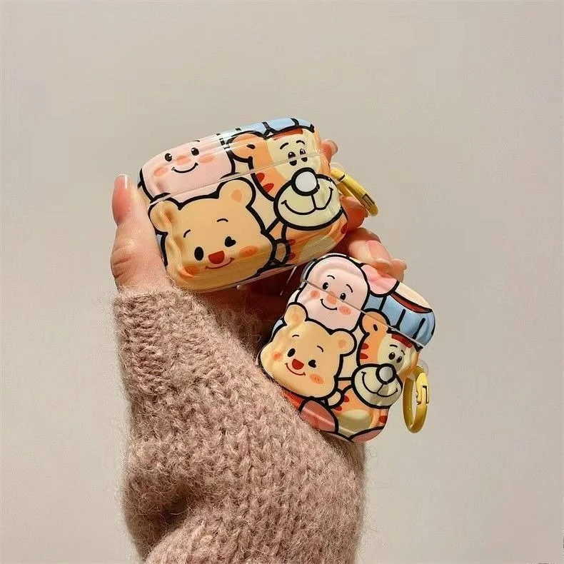 

New Cute Cartoon Bear Disney Protective Case for AirPods Pro 3 Pro 2 4 3 2 1 Generation Wireless Bluetooth Earphone Cover Sleeve