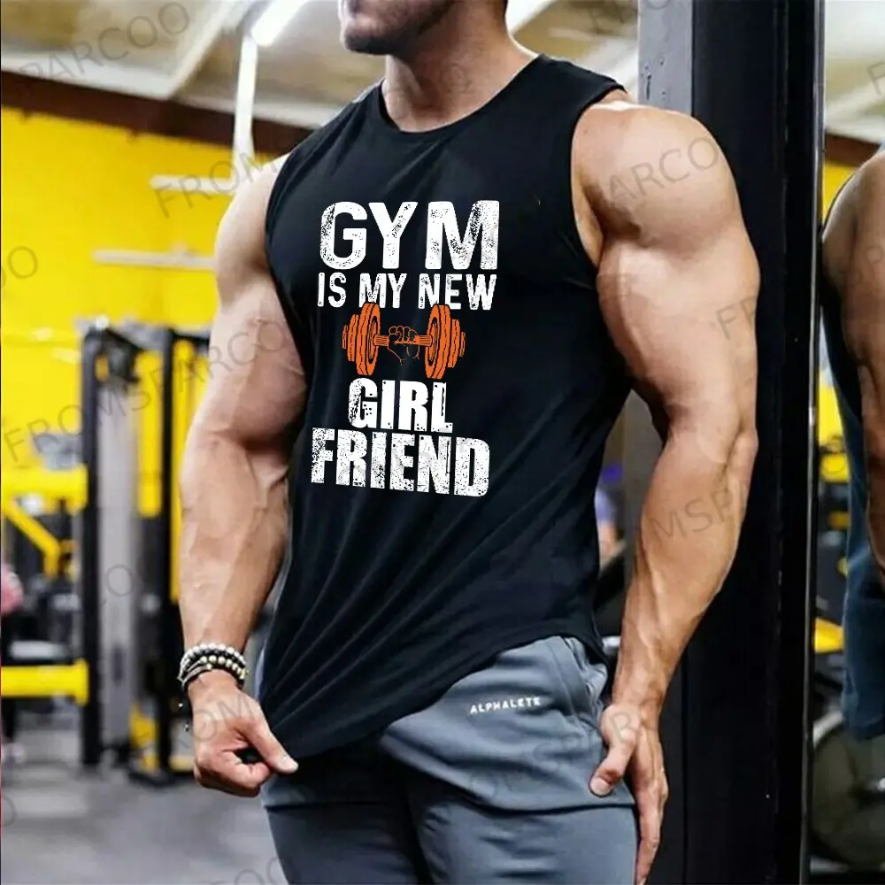 Non smettere quando sei stanco Canotta da allenamento Palestra Motivazione Camicia senza maniche Abbigliamento fitness da uomo con stampa sul retro Streetwear