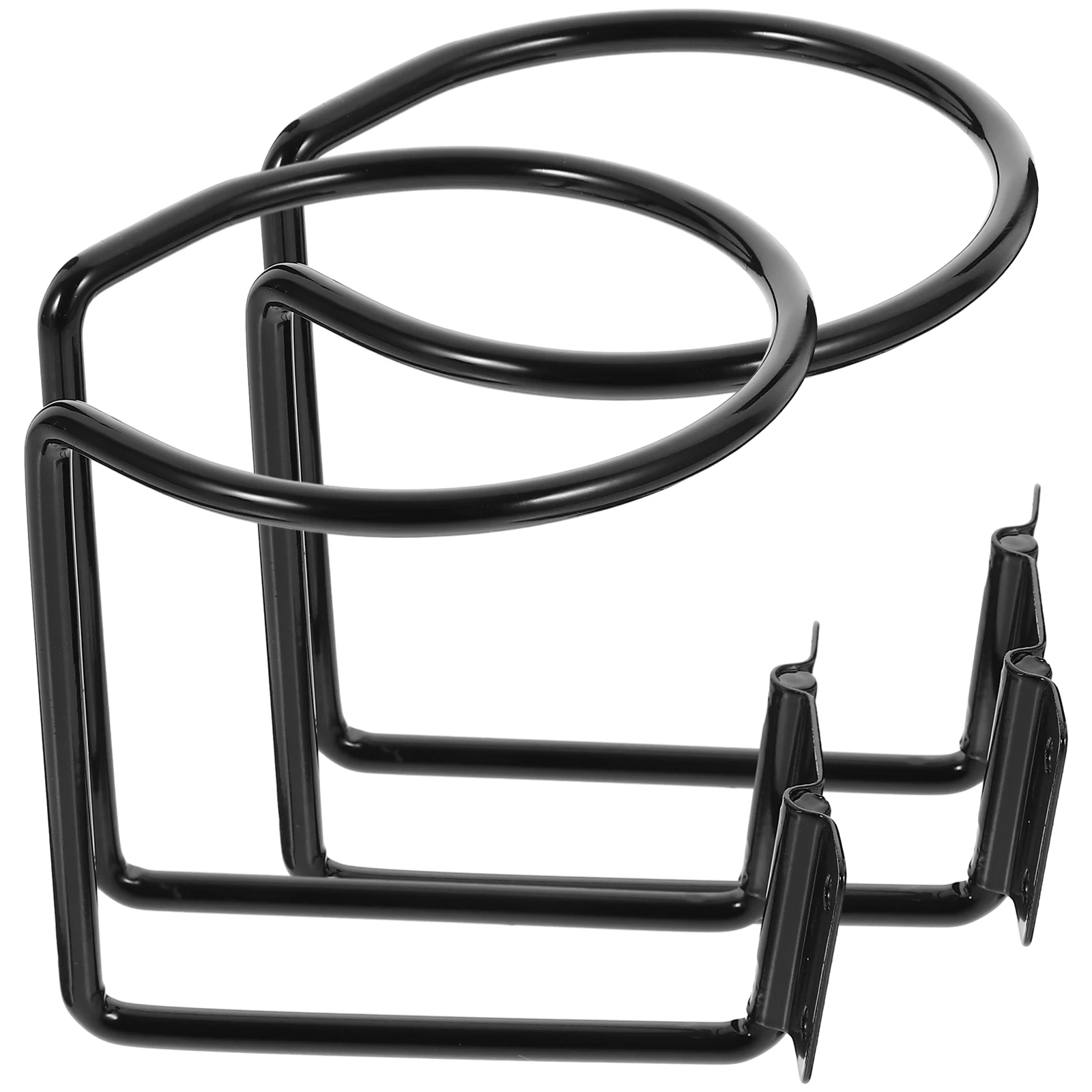 

2pcs Car Boat RV Cup Holder Iron Drink for Yachts Vehicles Black Suitable Cars Ships RVs Yachts Hold Beverages Easy