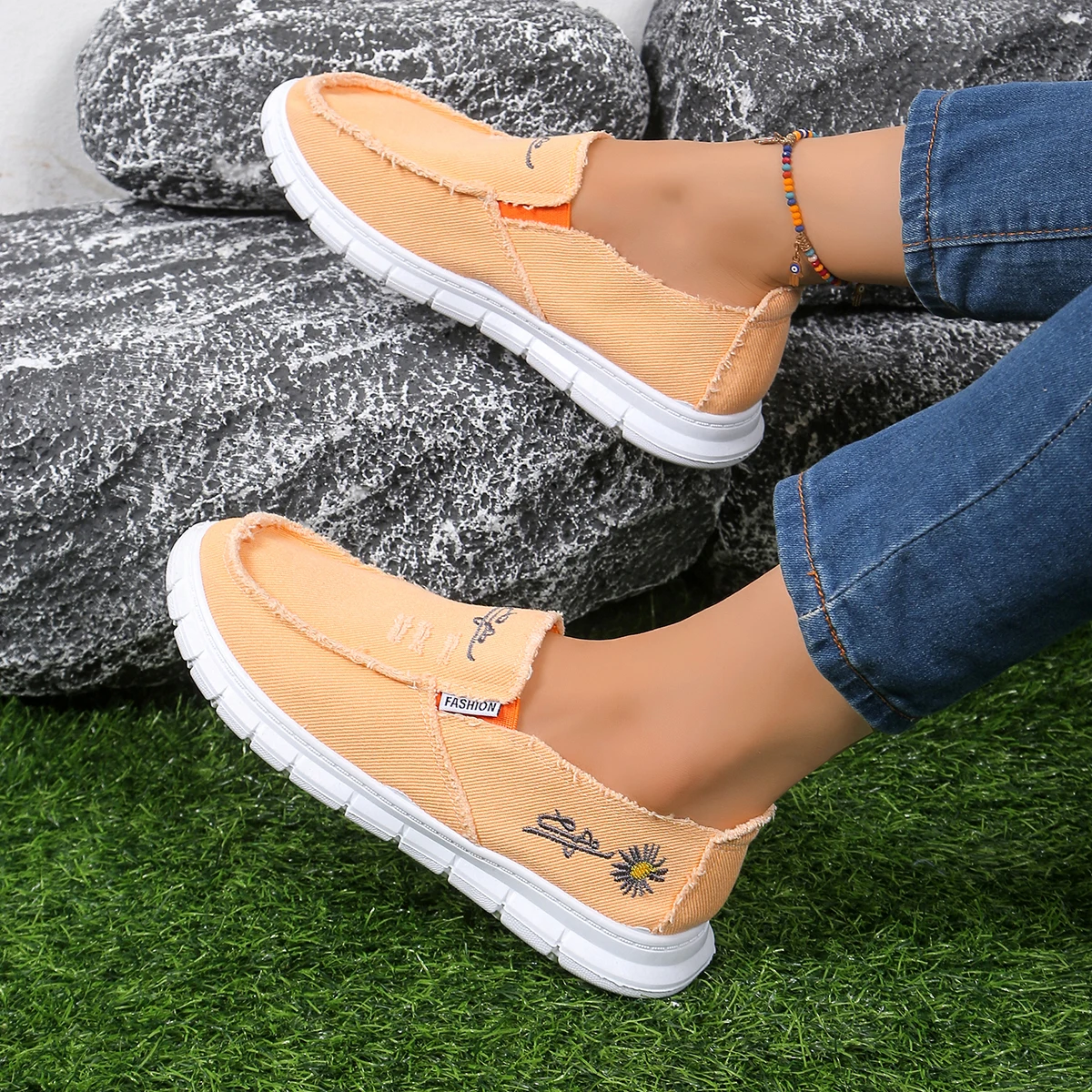 Sapatos femininos de lona sem  - Men Shoes On avaliação e preço