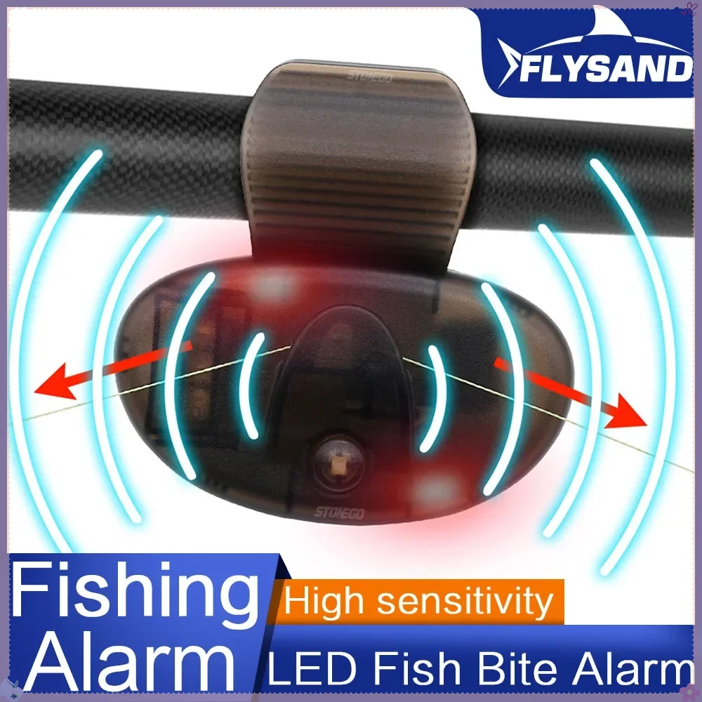 FLYSAND Fishing Bite Alarm Sensor Electronic Sensitive Indicator for Carp LED Night Rod Bell