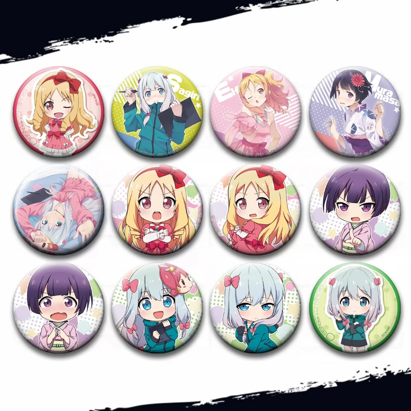 

Anime Ero Manga Sensei Button Pin Tinplate Brooch Funny Character Cartoon Badge on Backpack Clothing Shirt Decor Fans Collection