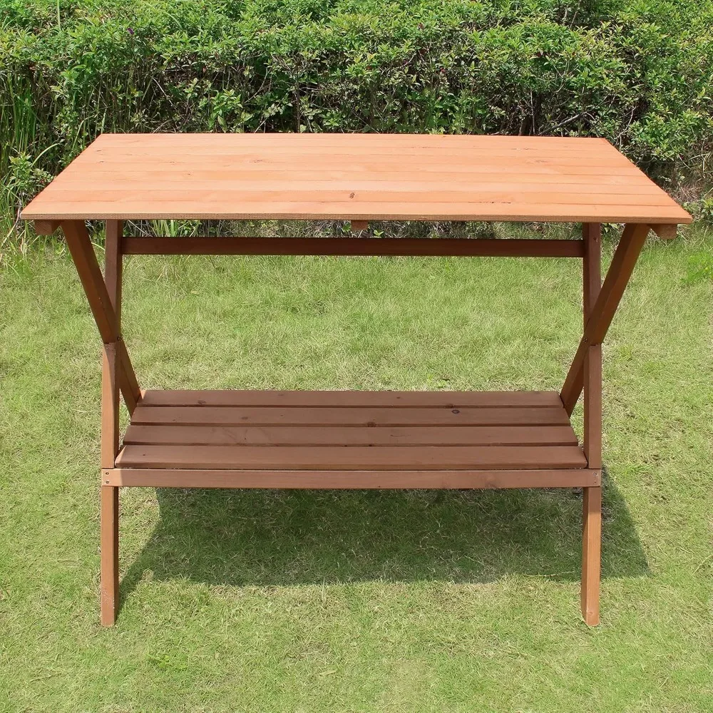 Pottenbank en consoletafel van dennenhout, wit