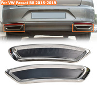 For VW Passat B8 2015-2019  Chrome Exhaust Diffuser Frame Stainless Steel Car Accessories Rear RLine Tuning Highline TSU FSU TDI